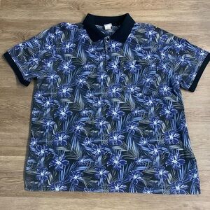 Vintage Men’s XL polo shirt all over print Hawaiian